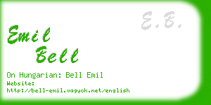 emil bell business card